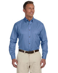 ROCC - Harriton Men's Easy Blend™ Long-Sleeve Twill Shirt with Stain-Release