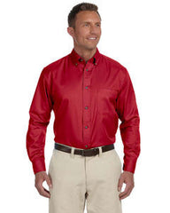 Workplace Logistics - Harriton Men's Easy Blend™ Long-Sleeve Twill Shirt with Stain-Release