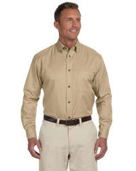 Workplace Logistics - Harriton Men's Easy Blend™ Long-Sleeve Twill Shirt with Stain-Release