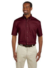 ROCC - Harriton Men's Easy Blend™ Short-Sleeve Twill Shirt with Stain-Release