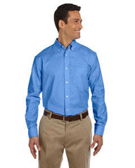 Workplace Logistics - Harriton Men's Long-Sleeve Oxford with Stain-Release