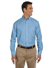 ROCC - Harriton Men's Long-Sleeve Oxford with Stain-Release